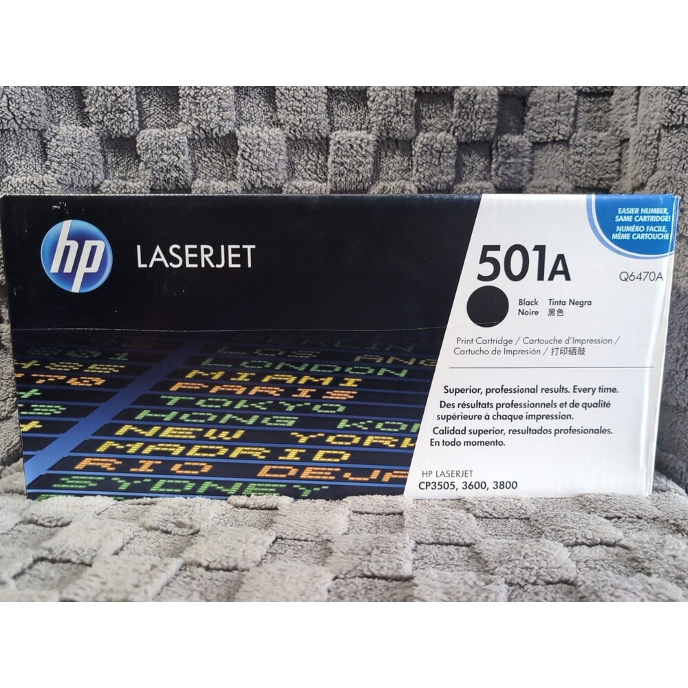 OEM HP Laserjet 501A Toner Q6470A Genuine Black Brand New Sealed